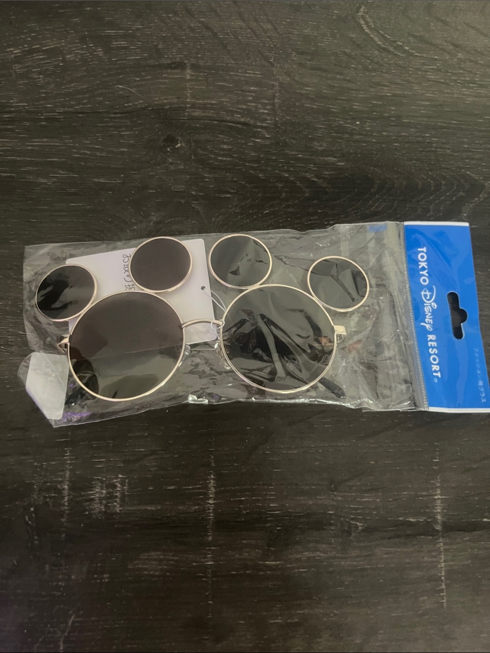 Disney Gold Frame Black Lens Mickey Ear Sunglasses